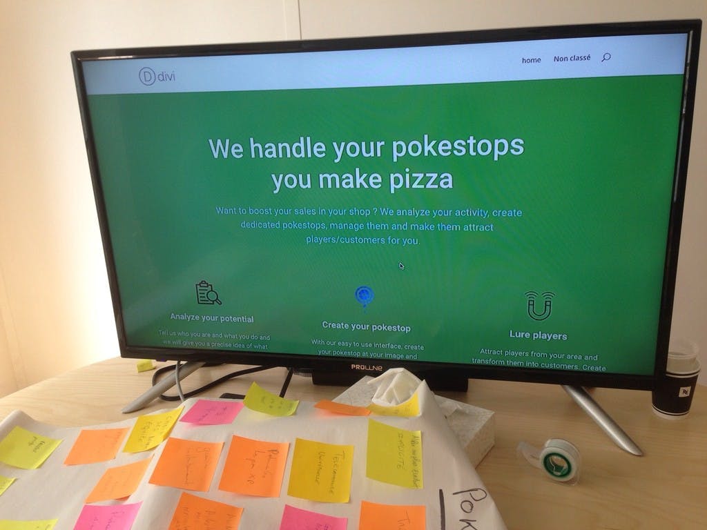 Le prototype de notre agence de publicité dédiée au street marketing sur Pokemon GO