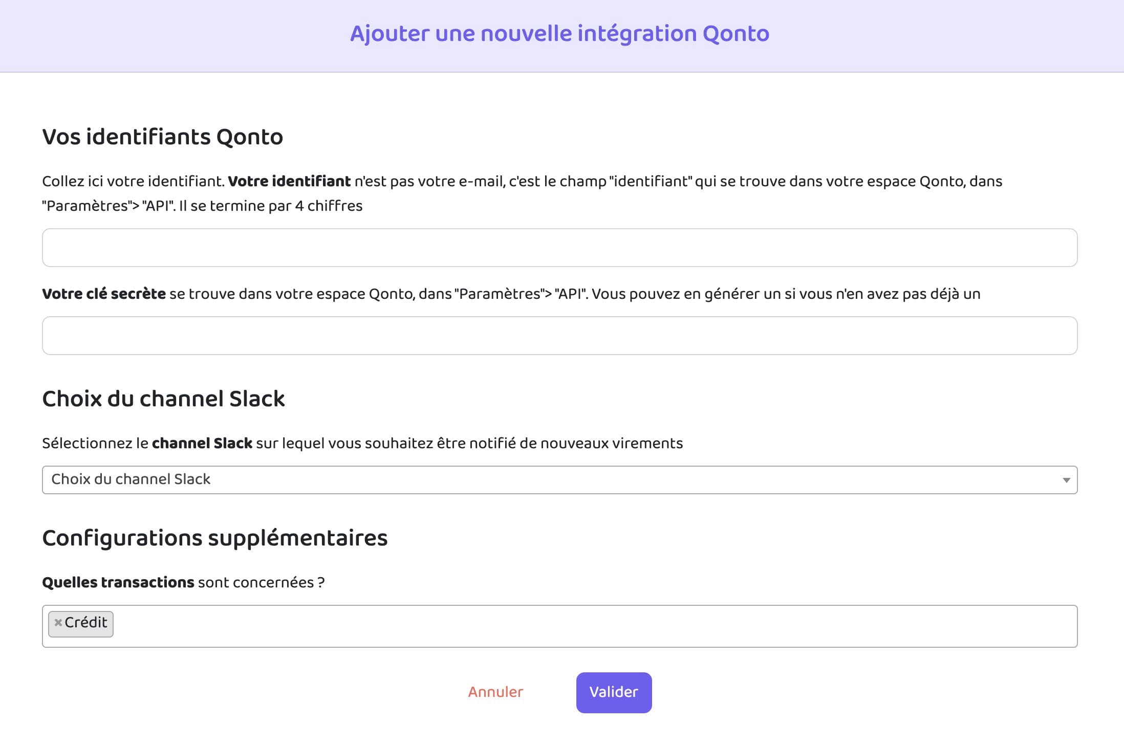 add integration qonto