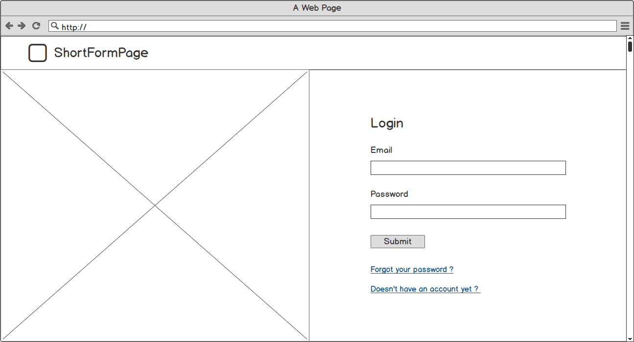 Mockup login with image
