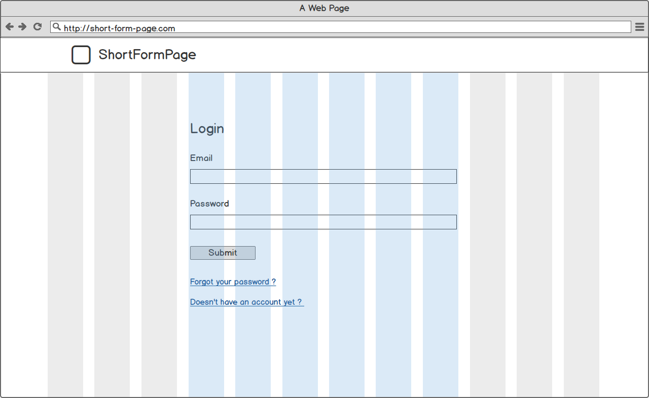 bootstrap grid on login page