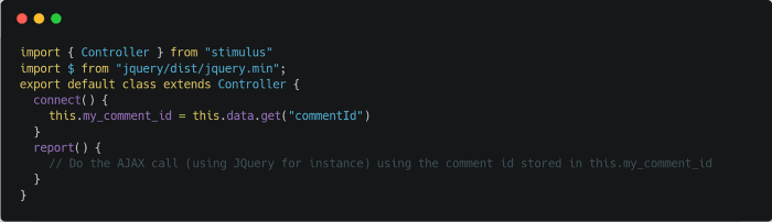 Notez que data-comment-report-comment-id utilise des mots en minuscules séparés par des traits d'union